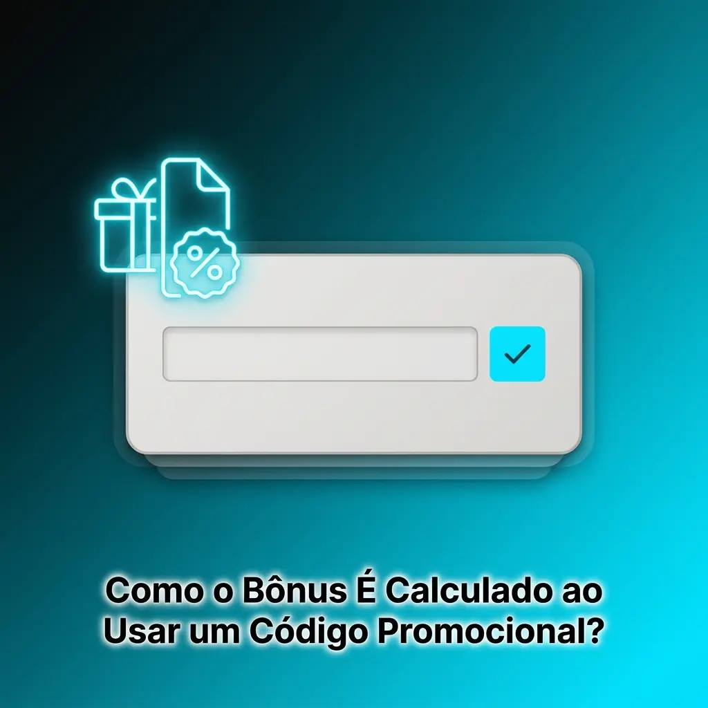 Cálculo de bônus com código promocional em cassino online mostrando percentual sobre depósito e limite máximo
